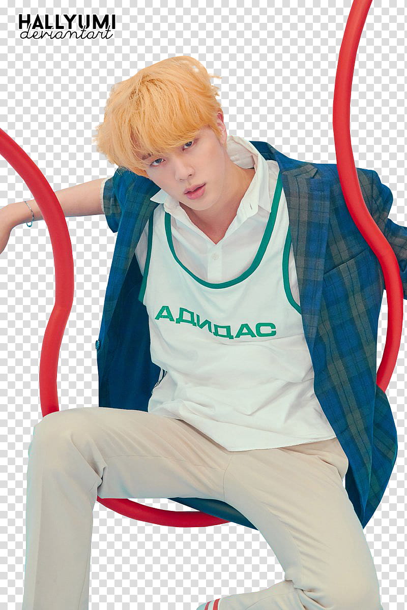 BTS Love Yourself Answer F Ver, man wearing blue and green plaid jacket transparent background PNG clipart