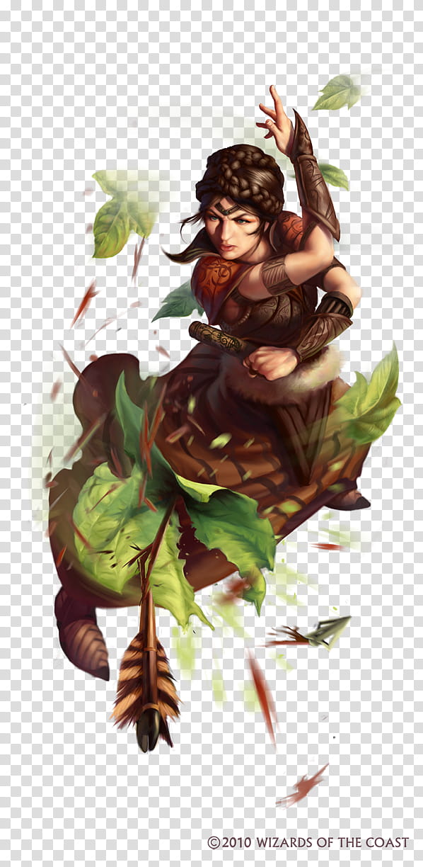 DnD: Leaf Shield, woman in green dress holding sword illustration transparent background PNG clipart