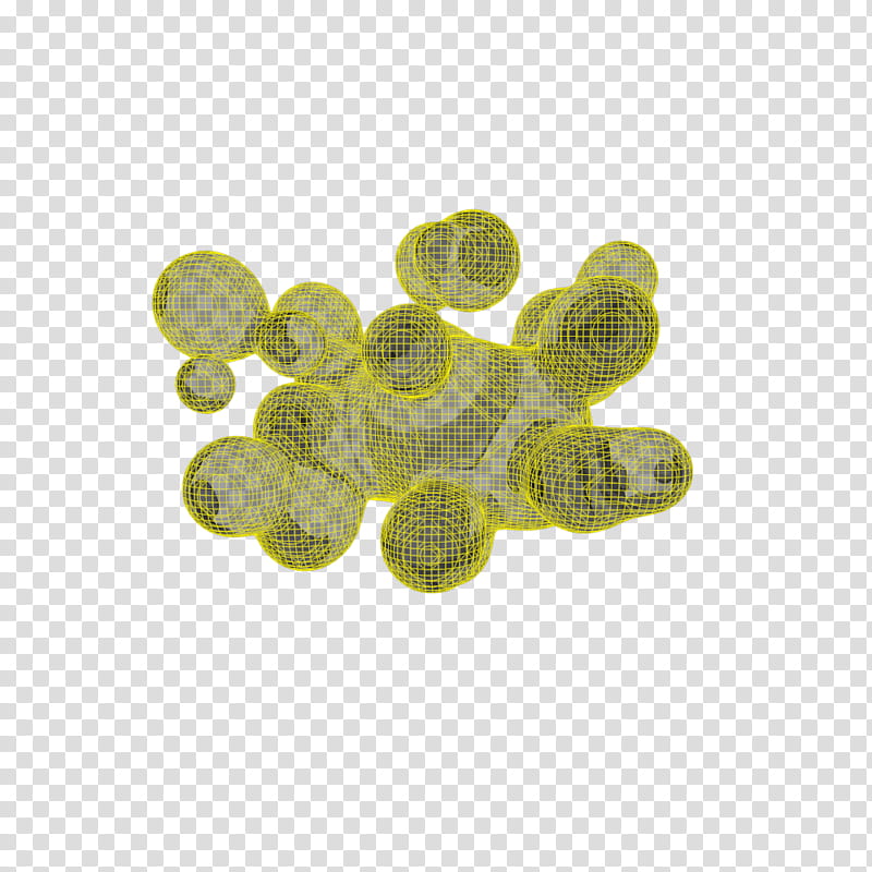 Wireframe Metballs, yellow illustration transparent background PNG clipart