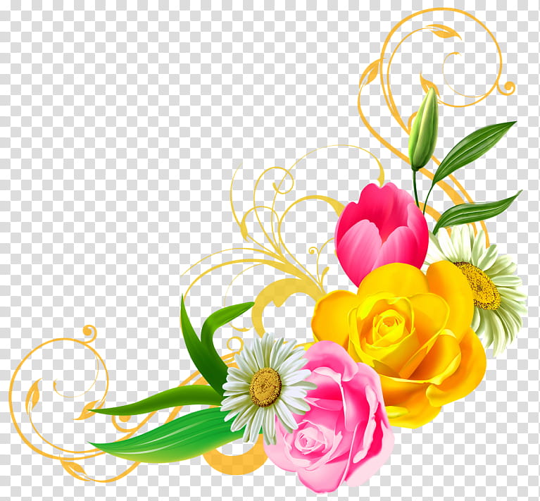 Flower Art Watercolor, BORDERS AND FRAMES, Floral Design, Flower Bouquet, Watercolor Painting, Cut Flowers, Tulip, Yellow transparent background PNG clipart