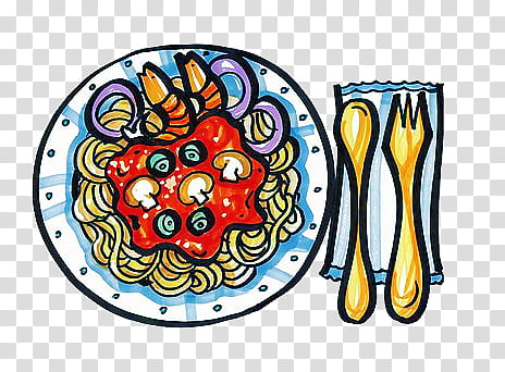 COLORFUL FOOD PICS, pasta dish on plate illustration transparent background PNG clipart