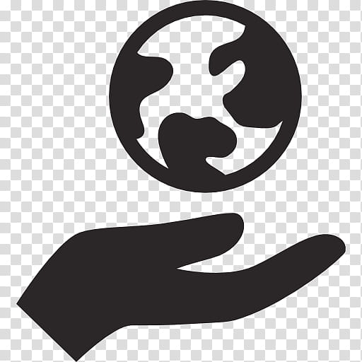 Earth Symbol, World, Hand, Automotive Decal, Logo, Finger, Gesture, Blackandwhite transparent background PNG clipart