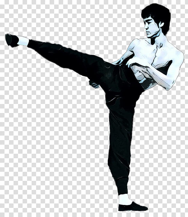 kick kung fu kickboxing dancer strike, Pop Art, Retro, Vintage, Baguazhang, Wing Chun, Savate, Jeet Kune Do transparent background PNG clipart