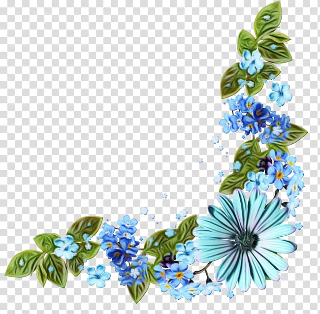 blue flower plant wildflower, Watercolor, Paint, Wet Ink, Morning Glory, Borage Family, Forgetmenot, Gentiana transparent background PNG clipart