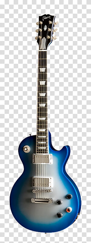 blue and grey Les Apul guitar transparent background PNG clipart