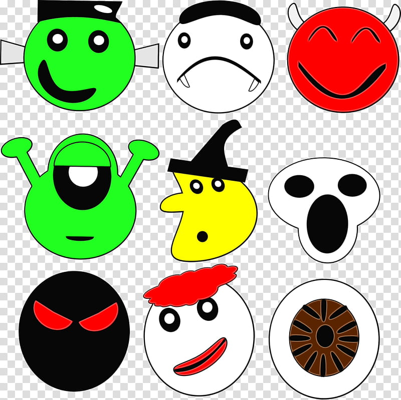 Happy Halloween Art, Watercolor, Paint, Wet Ink, Frankensteins Monster, Emoticon, Computer Icons, Royaltyfree transparent background PNG clipart