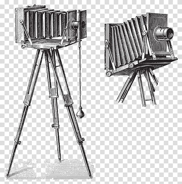 Camera Drawing, graphic Film, Tripod, Movie Camera, Camera Accessory, Easel, Black And White transparent background PNG clipart