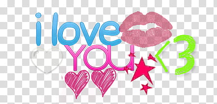 Textos, assorted-colored i love you text transparent background PNG clipart