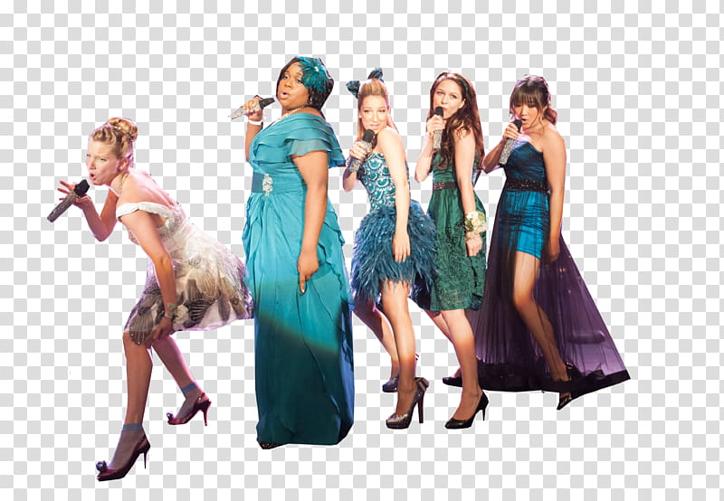 Glee Girls, five group of women singing transparent background PNG clipart