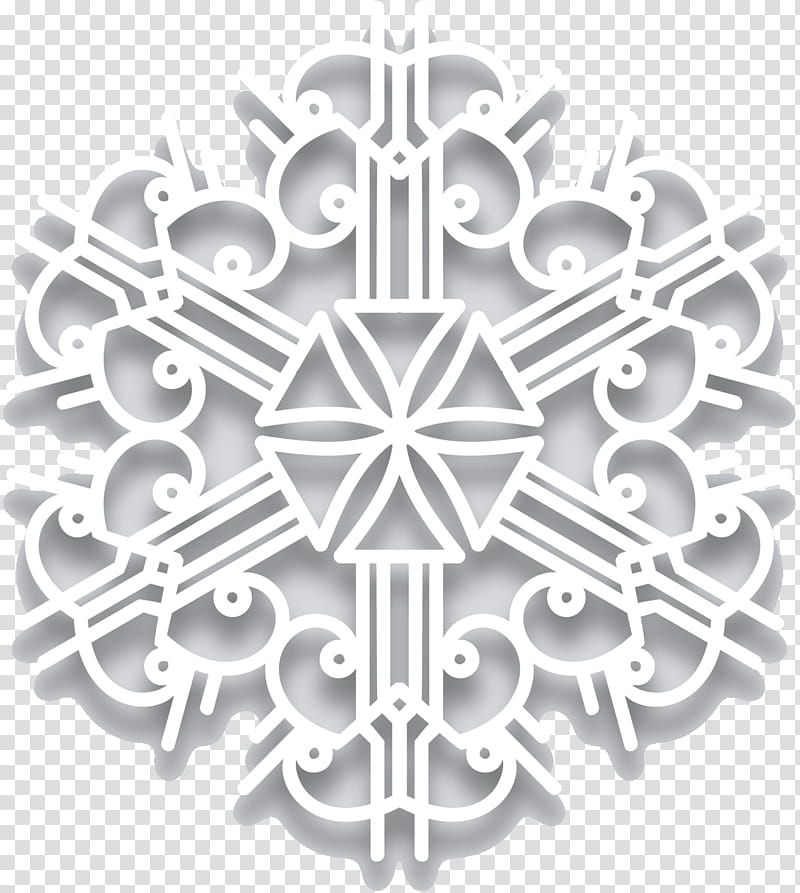 Symbol Abstract, Snowflake, Circle, Black White M, Abstract Art, Symmetry, Hashtag, Emblem transparent background PNG clipart