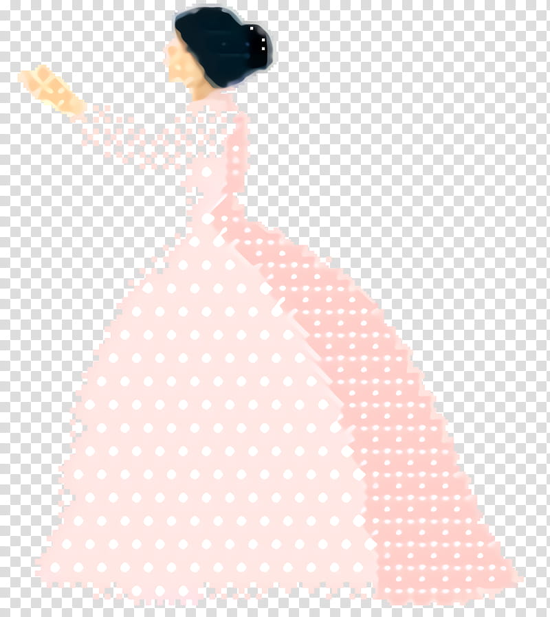 Pink, Polka Dot, Gown, Costume, Costume Design, Pink M, Dress, Hoopskirt transparent background PNG clipart
