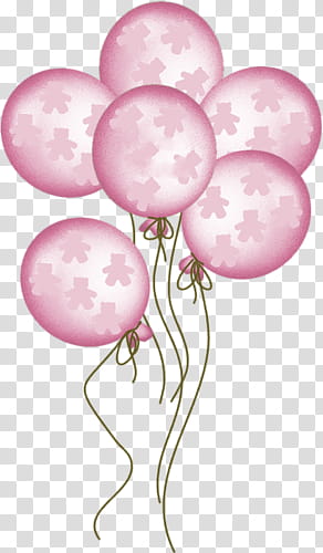 pink balloons transparent background PNG clipart