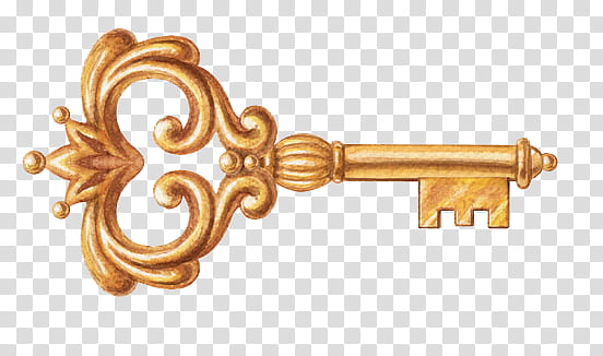 gold key illustration transparent background PNG clipart