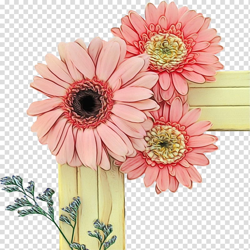 Floral design, Watercolor, Paint, Wet Ink, Flower, Flowering Plant, Barberton Daisy, Gerbera transparent background PNG clipart