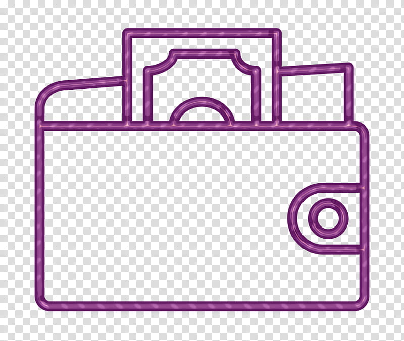 balance icon cash icon finance icon, Money Icon, Wallet Icon, Purple, Line, Rectangle transparent background PNG clipart