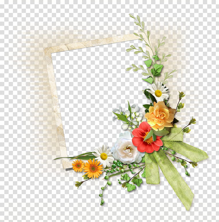 Cluster Frames, rectangular floral border illustration transparent background PNG clipart