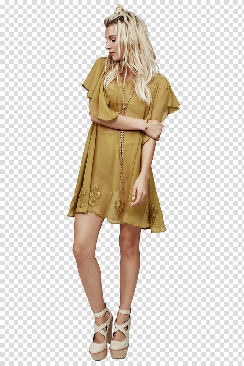 Ash  Watcher , woman wearing yellow dress transparent background PNG clipart
