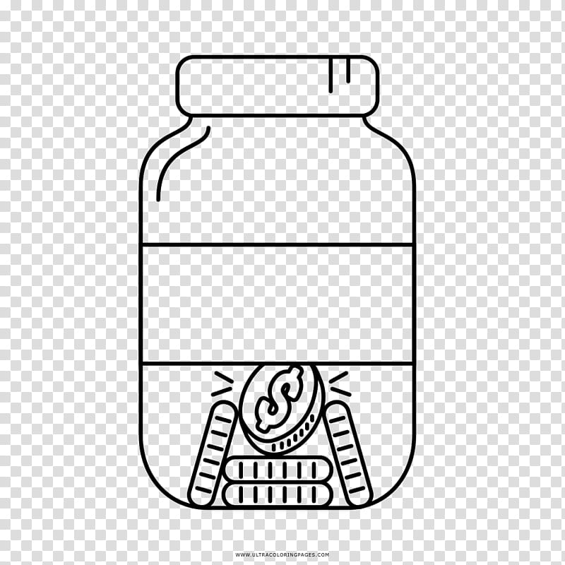 Water Bottle Drawing, Coloring Book, Line Art, Cartoon, Jar, Paper, Mason Jar, Food Storage Containers transparent background PNG clipart