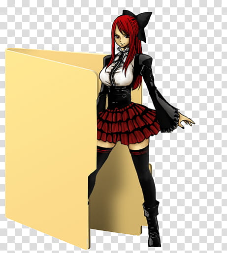 Erza Dress Fairy Tail, red-haired female character illustration transparent background PNG clipart