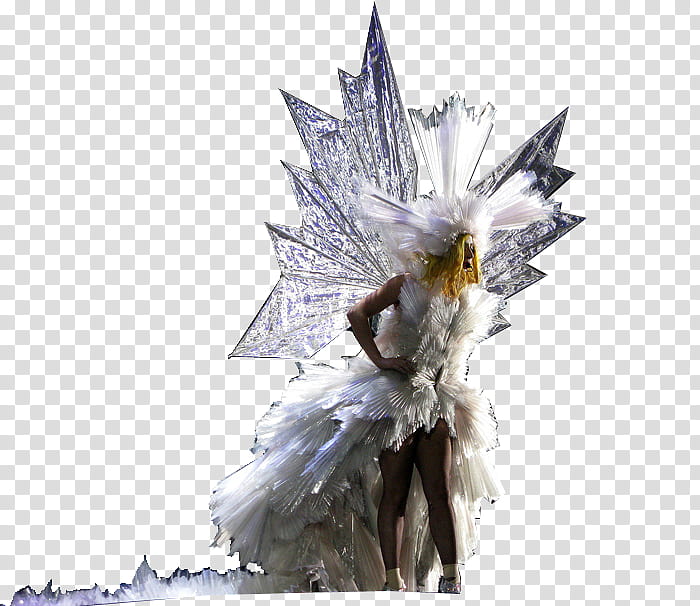 Lady Gaga , person in white crystal costume transparent background PNG ...