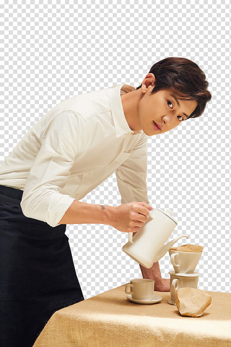 EXO UNIVERSE, man holding teapot transparent background PNG clipart