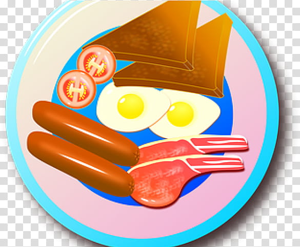 Junk Food, Full Breakfast, English Muffin, British Cuisine, Breakfast Sausage, Brunch, Vienna Sausage, Cartoon transparent background PNG clipart