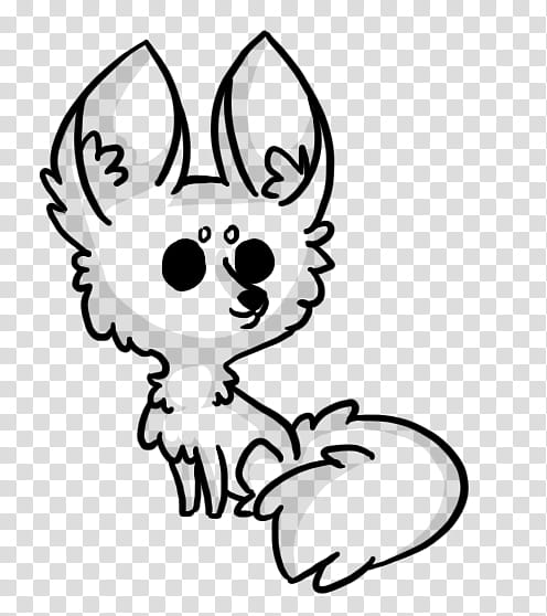 Little Fox Lineart transparent background PNG clipart | HiClipart