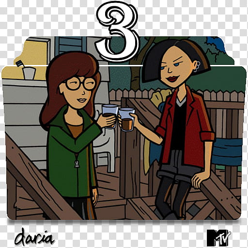 Daria series and season folder icons, Daria S ( transparent background PNG clipart