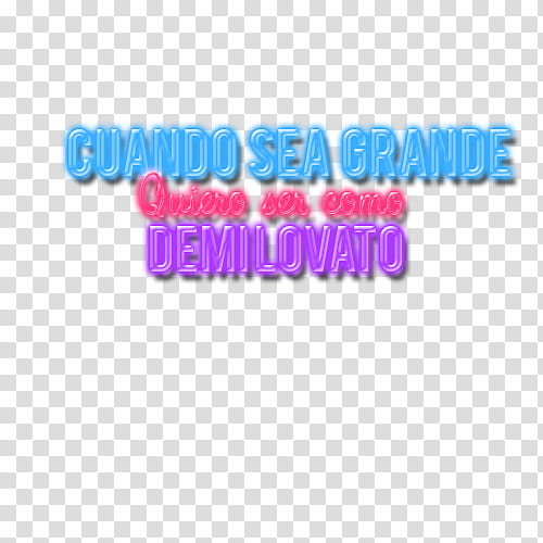 Text Cuando sea Grande transparent background PNG clipart