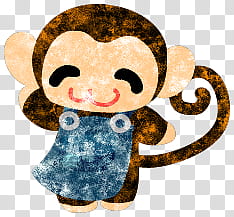 The icons of pretty monkey, monkey-job- transparent background PNG clipart