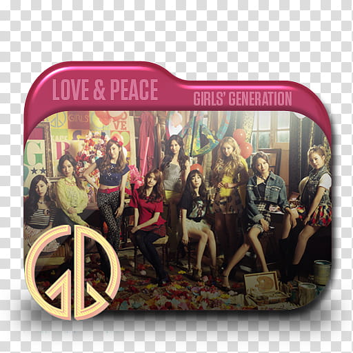 SNSD Love and Peace Folder Icon ,  Peace, Love & Peace folder file icon transparent background PNG clipart