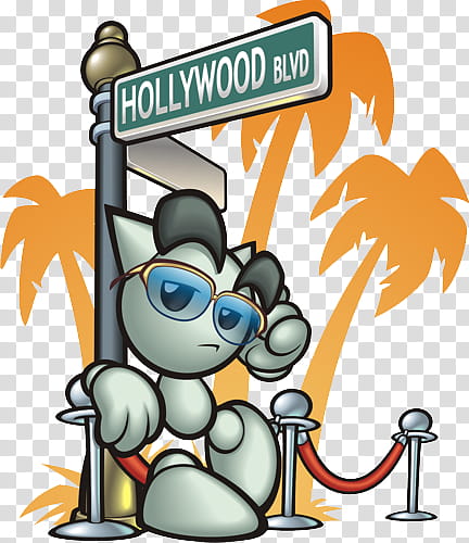 F e l l a . Hollywood, Hollywood BLVD signage transparent background PNG clipart