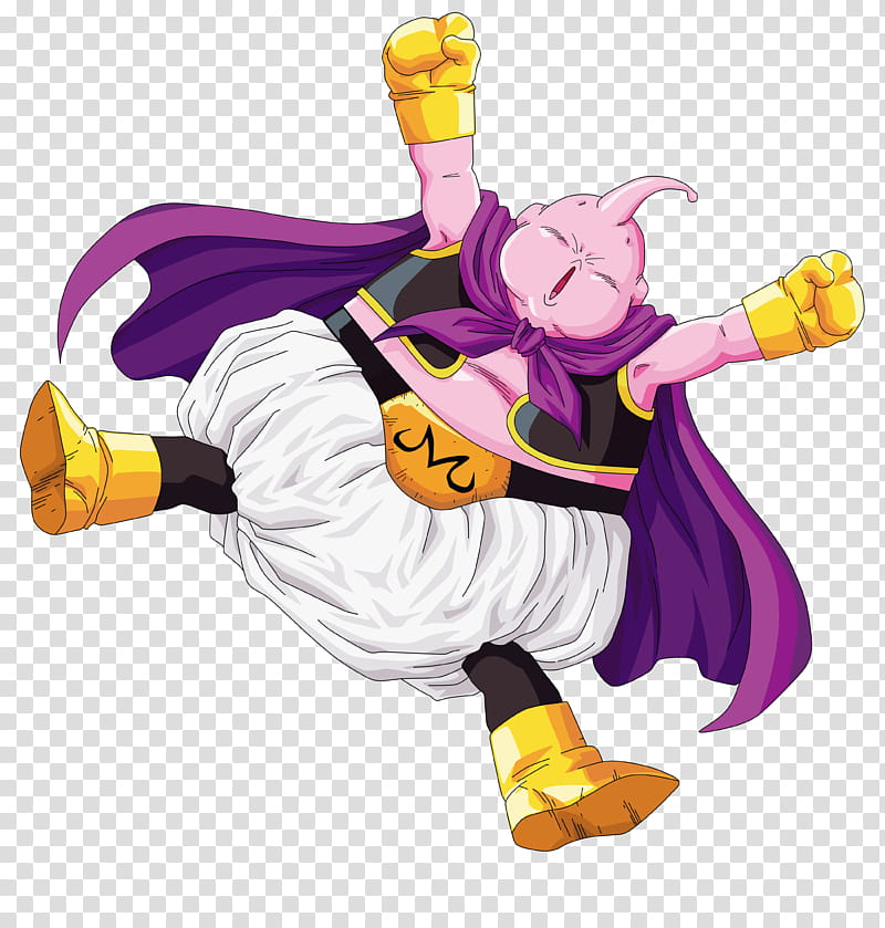 Majin Buu Render Extraction, Dragon Ball Majinbu raising his both hands illustration transparent background PNG clipart