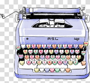 WATCHERS, multicolored typewriter illustration transparent background PNG clipart thumbnail
