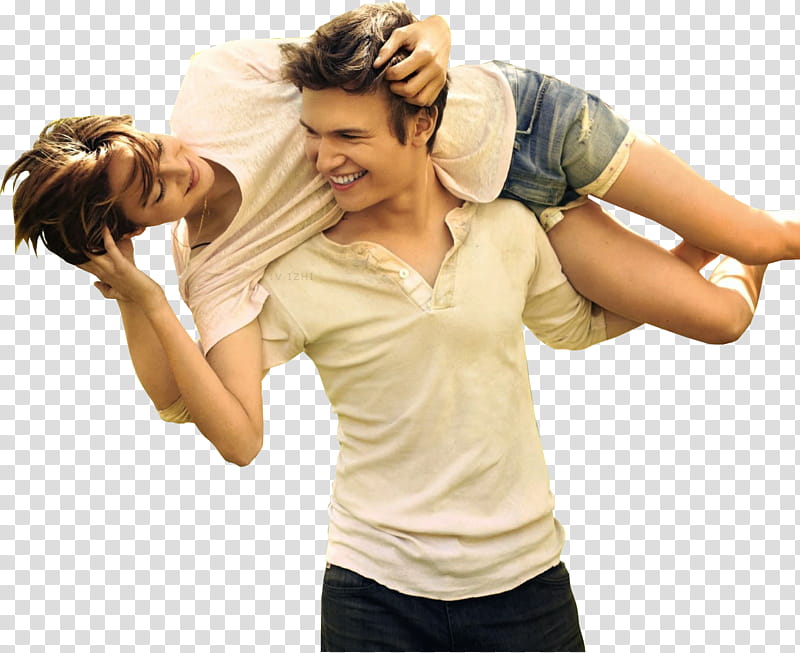 Shailene w Ansel, man carrying woman transparent background PNG clipart