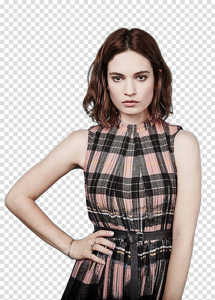 Lily James ,  transparent background PNG clipart