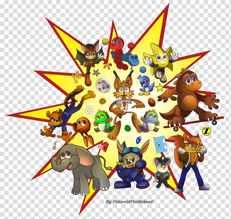 Pacman, Mappy, Zero The Kamikaze Squirrel, Aero The Acrobat, Video Games, Fan Art, Namco, Arcade Game transparent background PNG clipart
