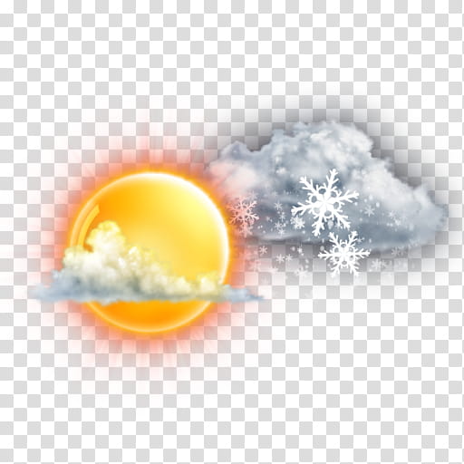 The REALLY BIG Weather Icon Collection, partly-cloudy-pm-snow transparent background PNG clipart