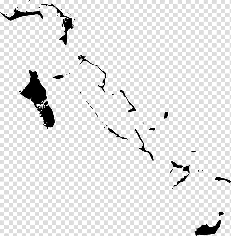 Map, Bahamas, Island, Blank Map, Geography, White, Black, Blackandwhite transparent background PNG clipart