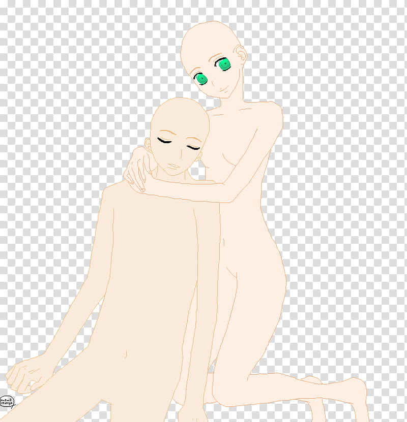 Couple Base, unfinished male and female drawing transparent background PNG clipart