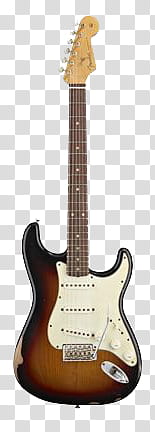 Fenders Guitars, brown stratocaster guitar transparent background PNG clipart
