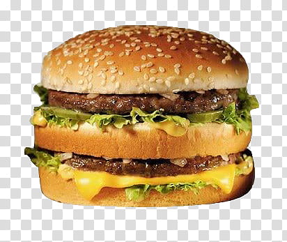 double patty burger transparent background PNG clipart