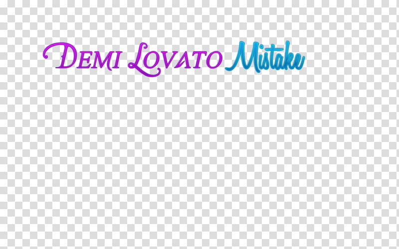 Texto de Demi Lovato Mistake transparent background PNG clipart