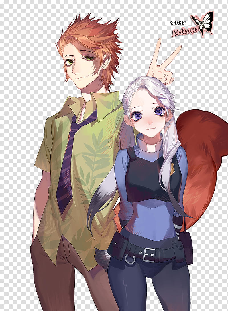 Watchers Male And Female Anime Character Transparent Background Png Clipart Hiclipart