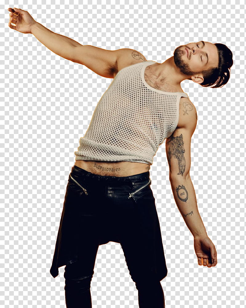 Nico Tortorella, man in white tank top transparent background PNG clipart