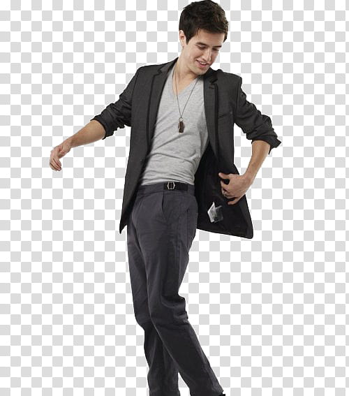 Logan Henderson, man looking down while holding his coat transparent background PNG clipart