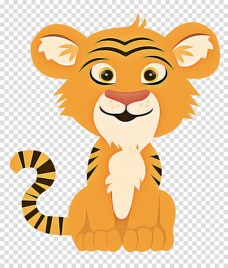 cartoon tiger animal figure tail wildlife, Cartoon, Lion transparent background PNG clipart