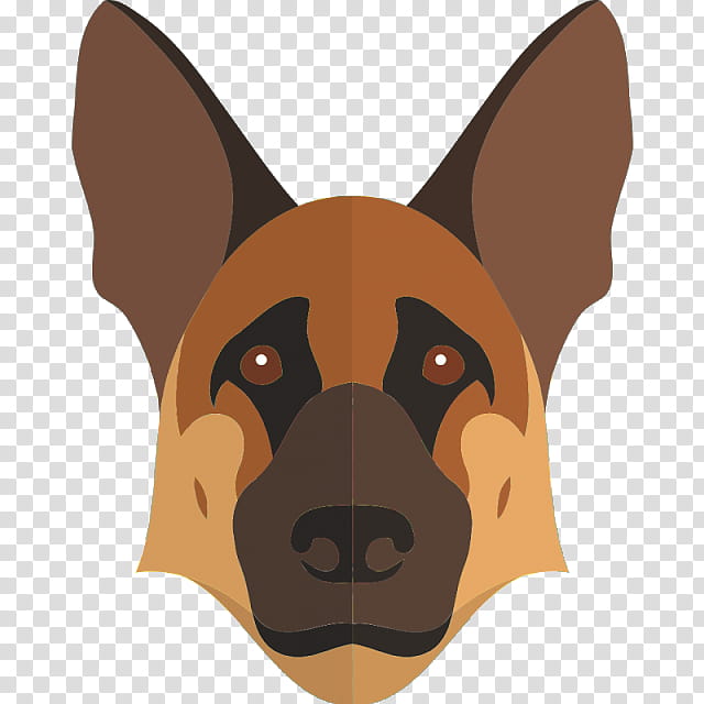 dog german shepherd dog cartoon head snout transparent background PNG clipart