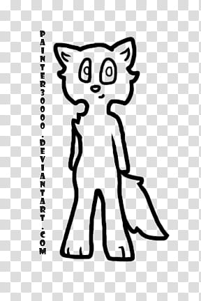 Anthro LineArt Free to use transparent background PNG clipart