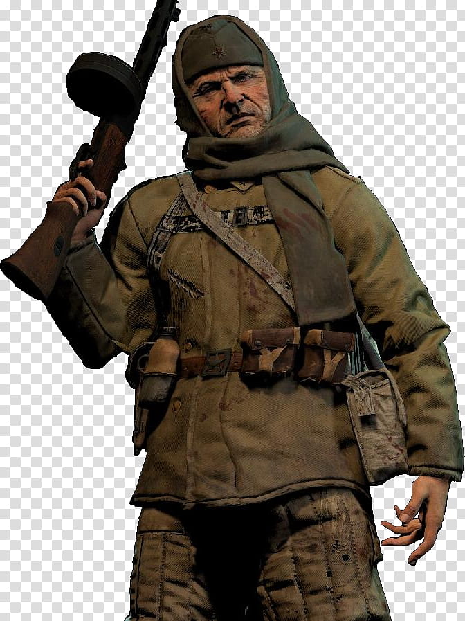 BOIIIZ Nikolai   wielding a PPSH  transparent background PNG clipart